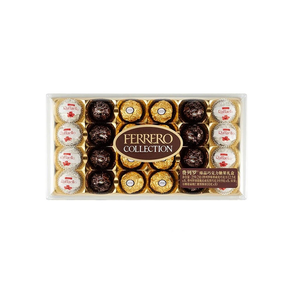 Ferrero Rocher Chocolat Coffret de 3 Saveurs Une Boîte de 24 Pièces