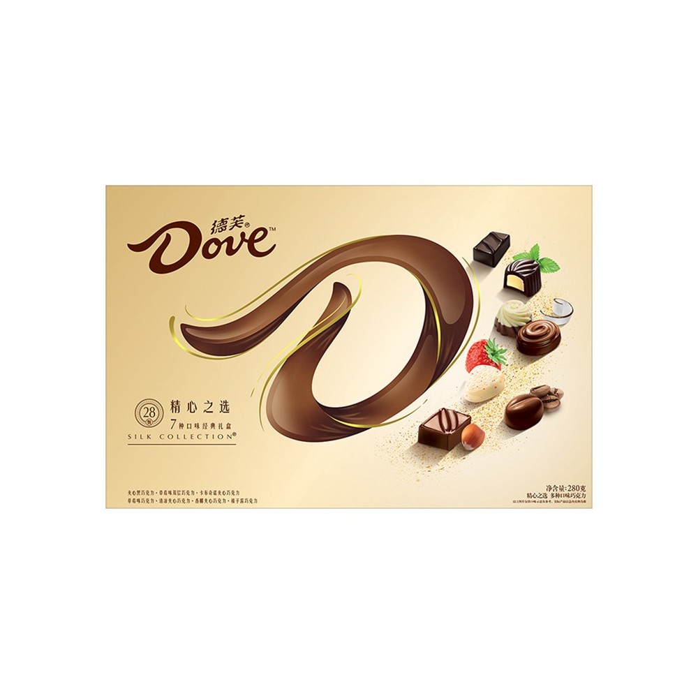 Scatola Regalo di Cioccolatini Dove 28 Pezzi 280g