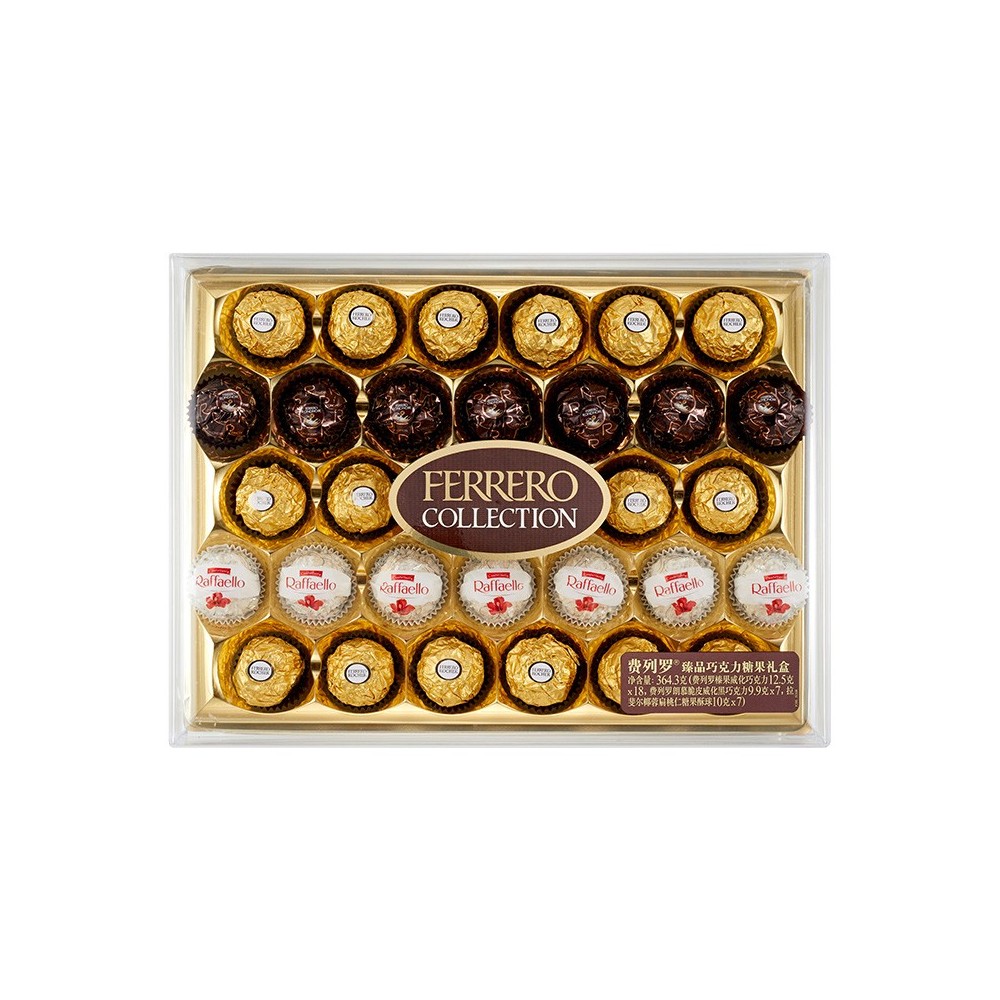 Ferrero Rocher Chocolat Coffret de 3 Saveurs Une Boîte de 32 Pièces