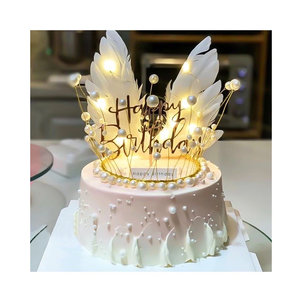 [Local Shop] Torta di compleanno Romance Starlight con corona di piume