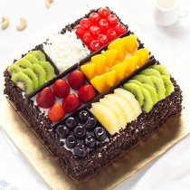 [Local Shop] Torta di Compleanno Quadrata ai Frutti Misti