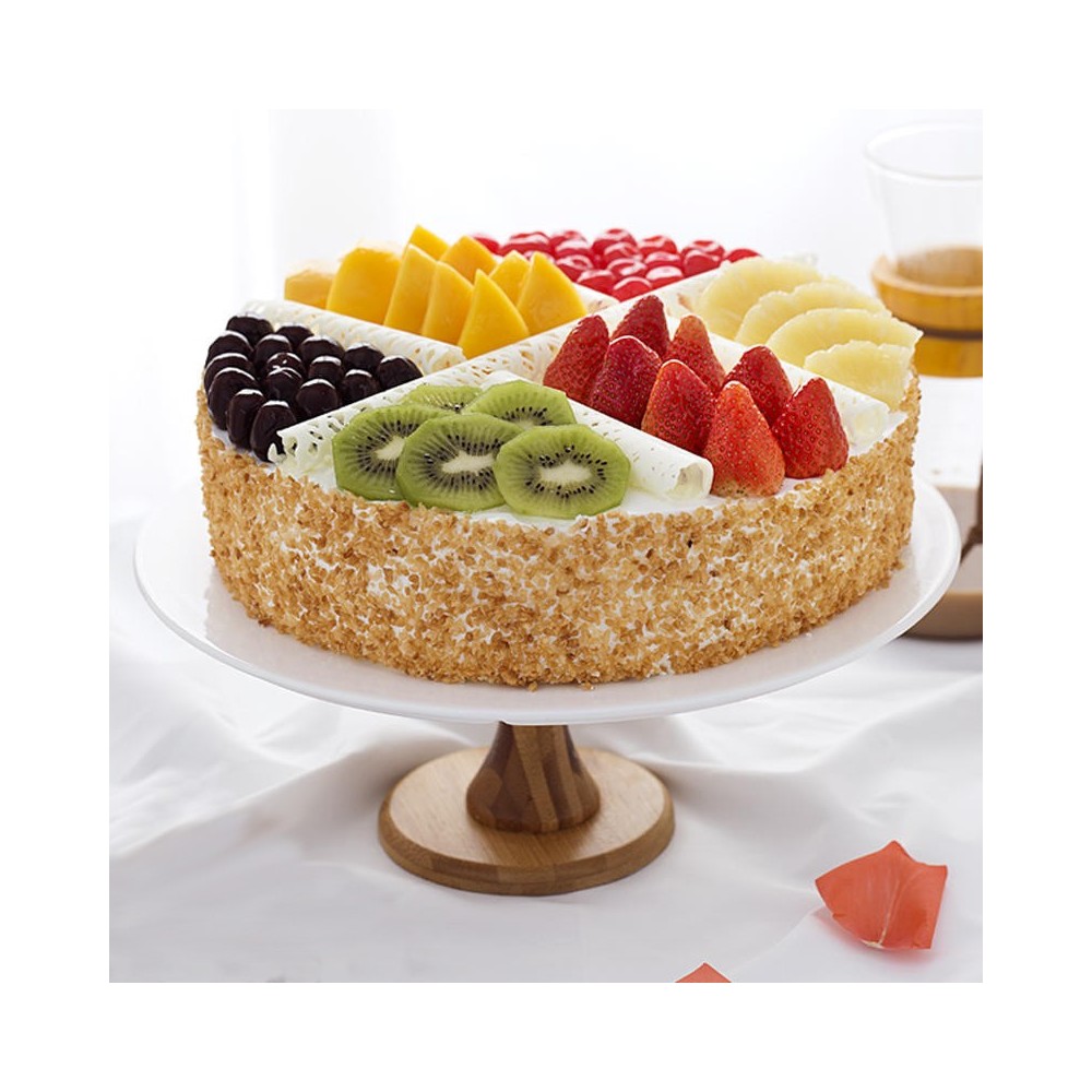 Multi Fruits Round Shaped Birthday Cake