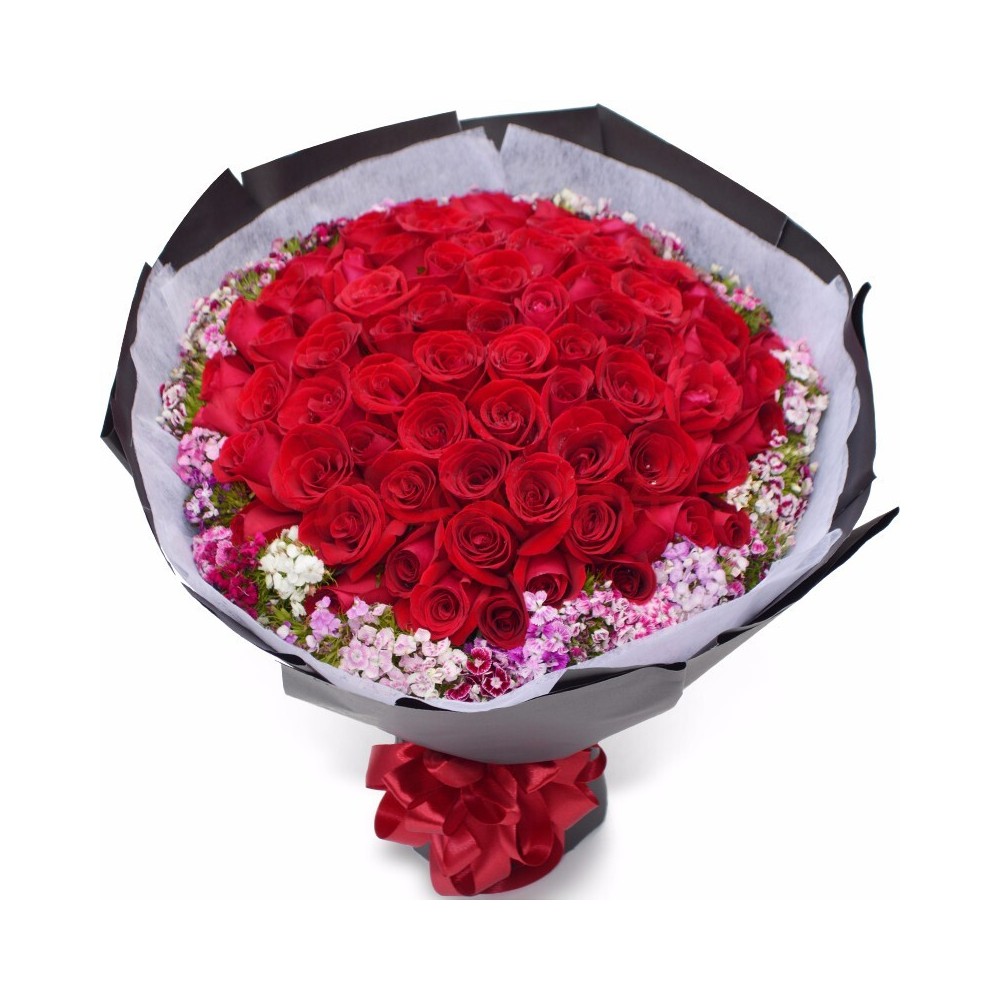 Il Bouquet di 99 Rose Rosse « Vita di Lusso »