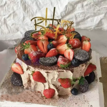 Strawberries and Oreo Birthday Cake