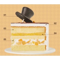 [Boutique Ganso]  Gâteau D'anniversaire Style Gentleman Cravate au Chocolat, Fruits et Crème