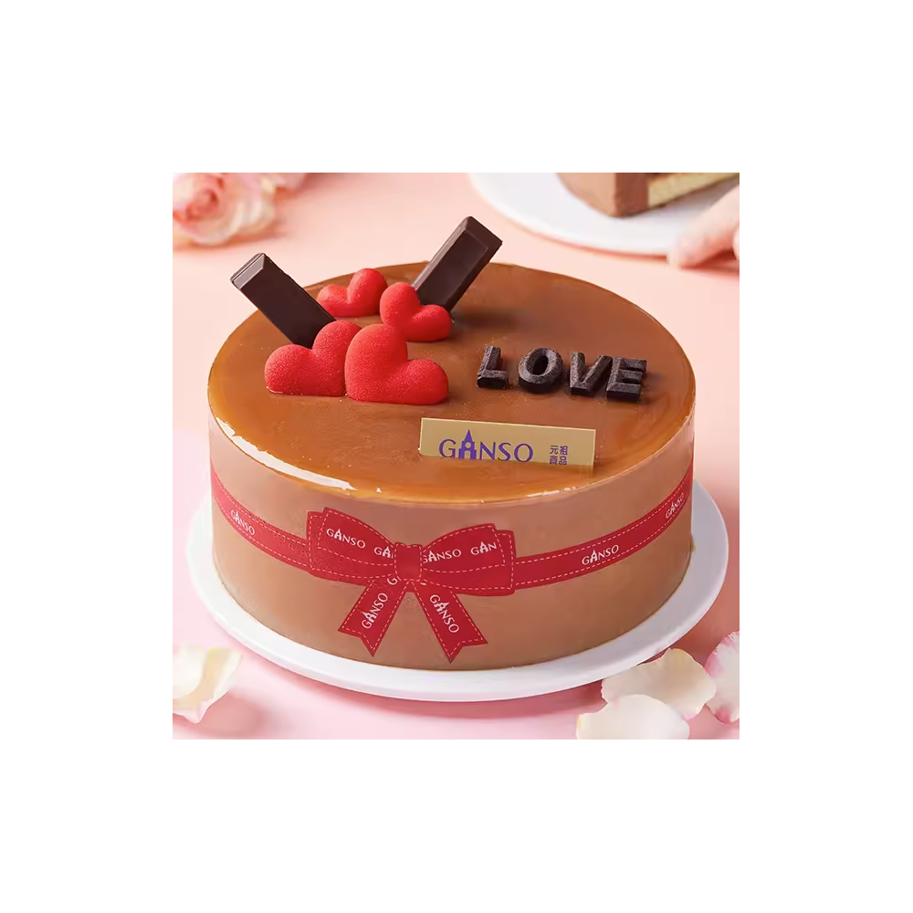 [Boutique Ganso] Gâteau d'anniversaire décoration d'amour et saveur chocolat