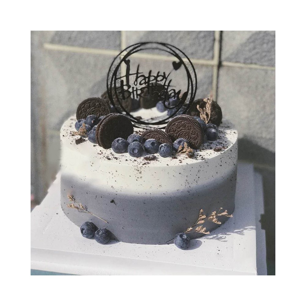 [Local Pastry Shop] torta di compleanno con biscotti ai mirtilli e Oreo