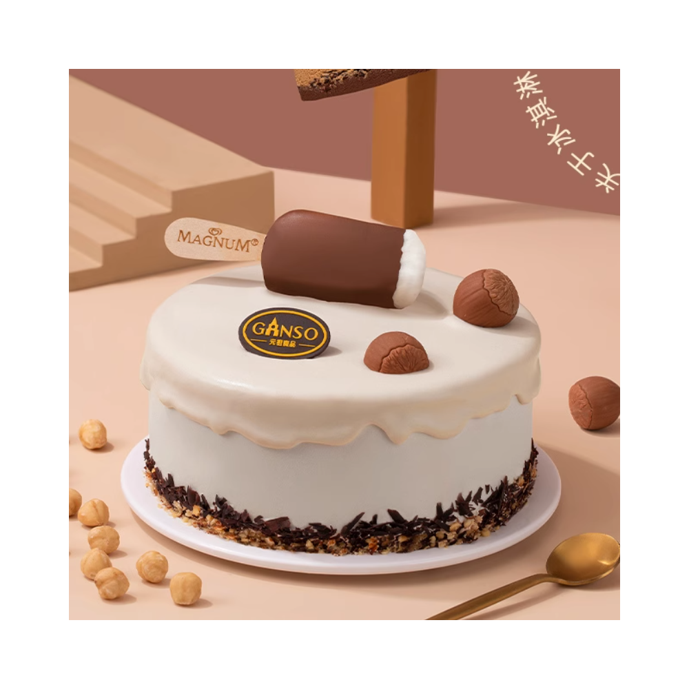 [Ganso Shop] Gâteau d'anniversaire glacé au chocolat Magnum