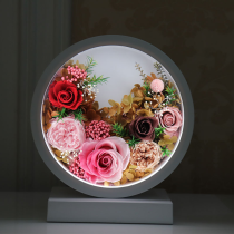 Preserved Flowers Bedside Lamp Table Gift