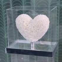 Rosas naturales preservadas en forma de corazón 3D