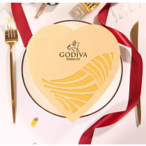 Godiva Chocolates Premium en Caja de Regalo en Forma de Corazón Color Dorado