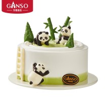 [Boutique Ganso] Gâteau d'anniversaire rond sur le thème du panda