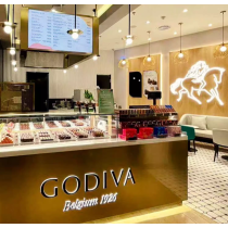 Godiva 12 Chocolats Premium Coffret cadeau de forme carré sur le thème de l'Année du Dragon du Nouvel An chinois