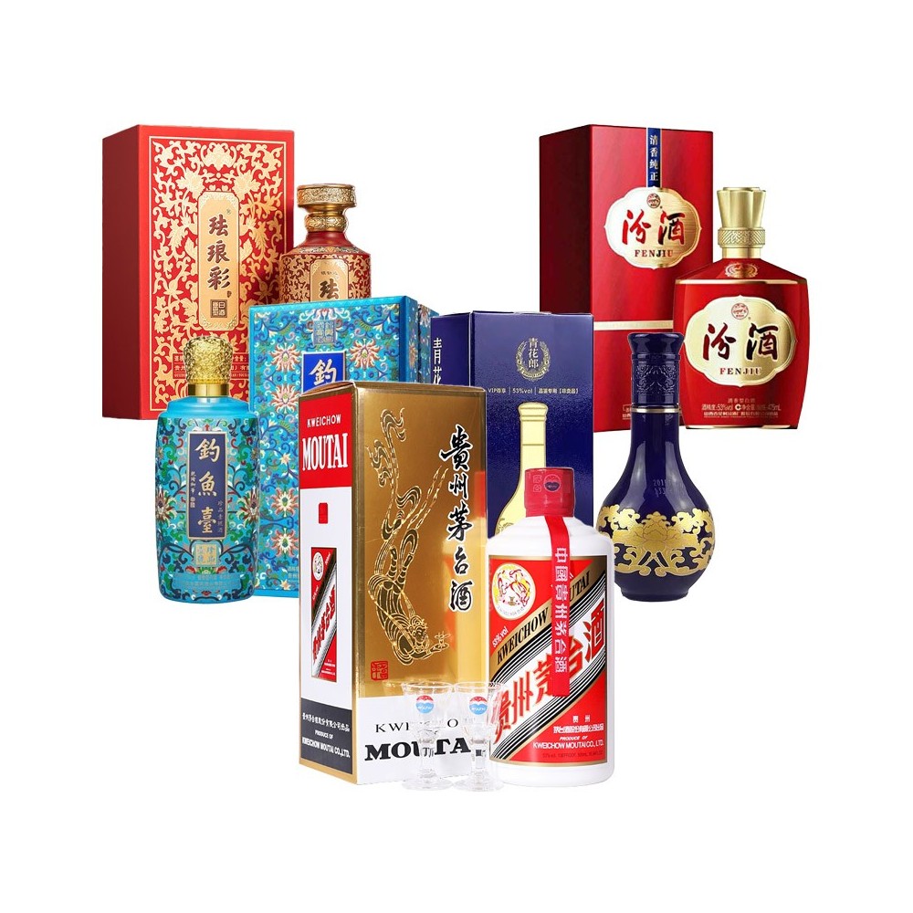 Bottiglia di Baijiu, liquore nazionale cinese, 500 ml