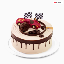 [Boutique Ganso] Gâteau d'anniversaire rond de luxe de style voiture