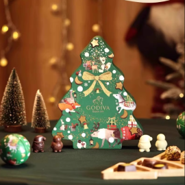 Godiva Christmas Tree Shaped Chocolates Gift Box