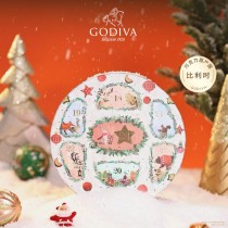 Coffret cadeau de chocolats de Noël du calendrier de l'Avent Godiva