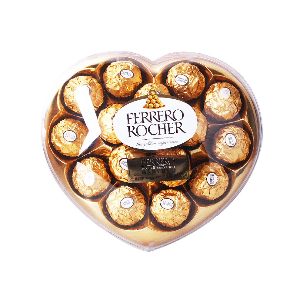 Ferrero Rocher Scatola regalo a forma di cuore con 15 cioccolatini