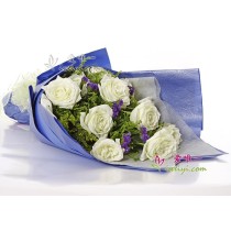 Bouquet de roses blanches